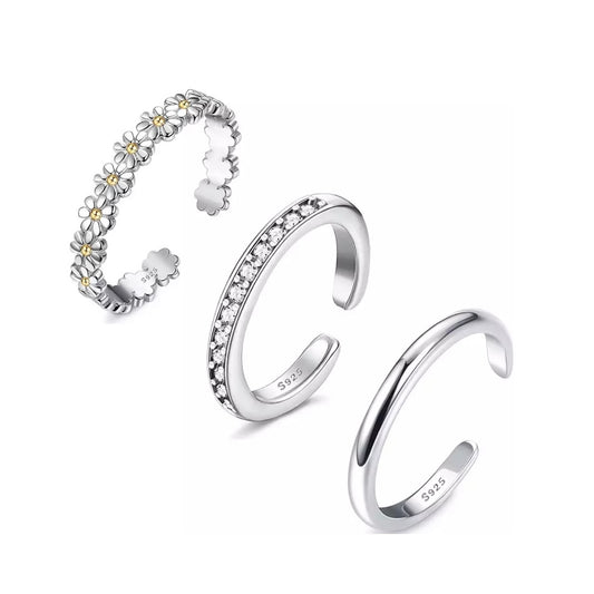 1 Set Adjustable Toe Rings